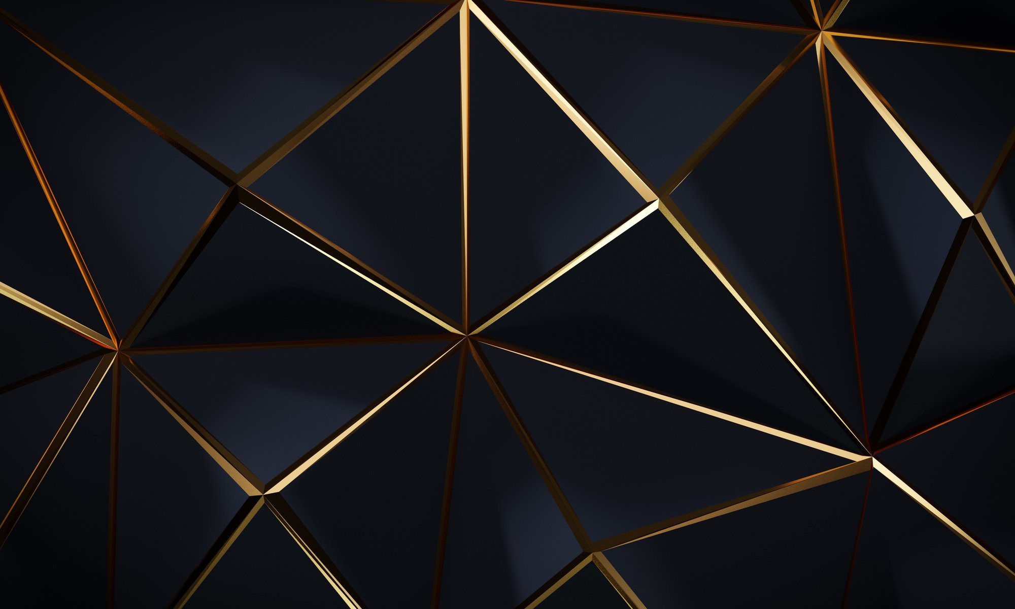 Luxury Gold Lines Low Poly Background